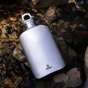 Botella de té café vino agua titanio frasco portátil exterior camping tapa de viaje - Imagen 1 de 32