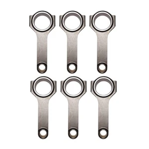 6x Forged 4340 H-Beam Connecting Rods 5.683" for 2009-2019 BMW N55 S55 NO BOLTS - Picture 1 of 5