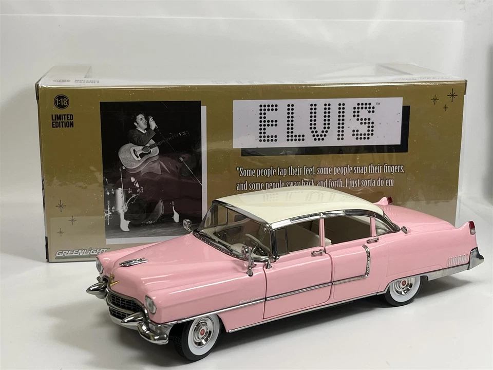 1 18 Greenlight Elvis 1955 Cadillac Fleetwood Series 60 Rosa Moviecar 12950