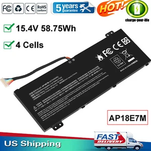 AP18E7M AP18E8M Battery for Acer Nitro 5 AN515-52 AN515-54 AN515-55 58.75Wh US - Picture 1 of 13