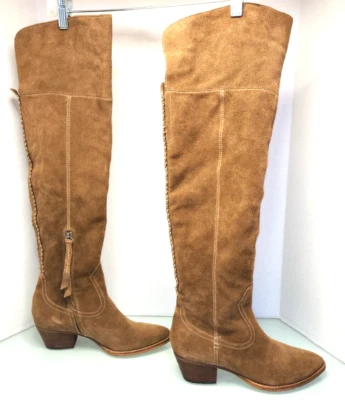 Dolce Vita Botas Hasta la Rodilla Estilo Western Punta Punta Suave Camel Marrón Gamuza Talla 8 Foto 1 de 4