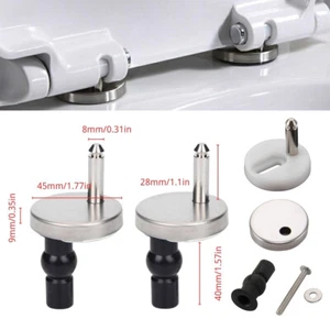 1 Pair Of Quality Top Fix Wc Toilet Seat Hinge Fittings Quick Release Hinges Kit - Picture 1 of 7