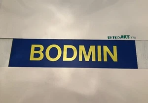 Cornwall / Cornish Bus Blind 73 Blue 31" - VERY RARE - Bodmin - Picture 1 of 6