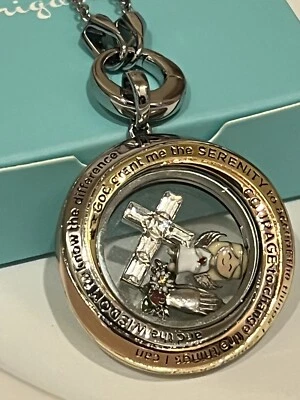 Juego de collar medallón serenidad mediana tricolor origami búho Foto 1 de 4