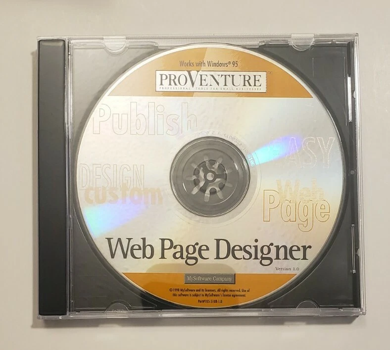 ProVenture Web Page Designer Version 1.0 (Vintage PC CD-ROM) Disc only - Image 1 of 1