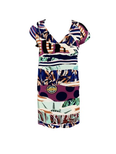 Abito KENZO raro multi stampa colorato esaurito taglia us intime ottimeioni co 34 U