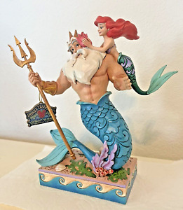 Jim Shore Disney Little Mermaid Figurine Ariel Triton Daddy's Little Princess 9"