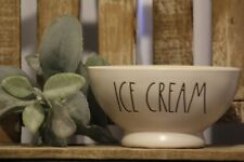 Rae Dunn Ceramic ICE CREAM Cereal Bowl White Yellow Inside NWT 2022