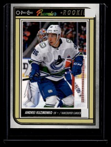 ✅ 2022 O-Pee-Chee Premier Andrei Kuzmenko  #P-100 Vancouver Canucks