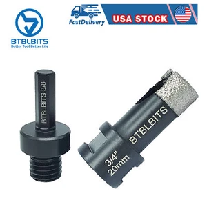 3/4" 20mm Diamond Core Drill Bit Porcelain Tile Hole Saw Cutter Ceramic Marble - Picture 1 of 8