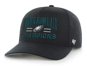 Philadelphia Eagles '47 Super Bowl LIX Champions Hitch Adjustable Hat - Black - Picture 1 of 2
