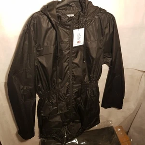 Rock n Rev Lightweight Hooded Rain Jacket Ladies Black - Picture 1 of 6