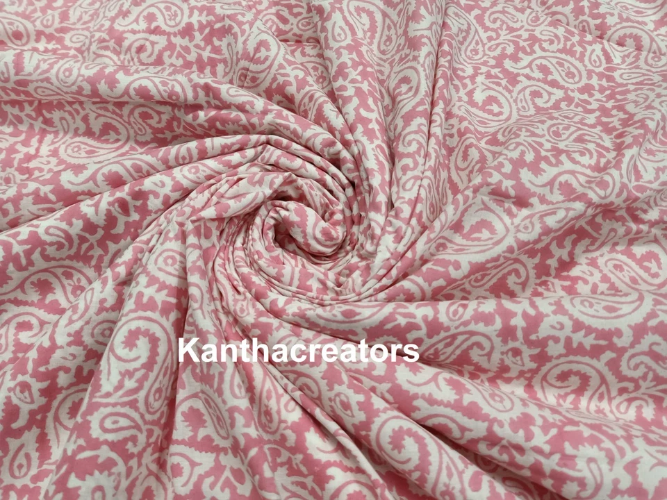 Tela de algodón con estampado de cachemira tela bloque a mano tela de gasa para correr ropa para niños Foto 1 de 4