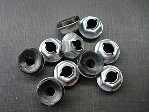 10 pcs 1/4" emblem script name plate letter thread cutting nuts sealer Crosley - Bild 1 von 5