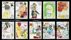 Japan 2013 Seasons Memories in my Heart 80Y Complete Used Set Sc# 3530 a-j - Picture 1 of 1