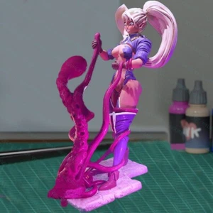 1/24 Sexy Girl and Tentacle Portrait Unpainted Unassembled Resin Model Toy Kit - Picture 1 of 2
