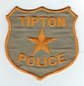 VINTAGE TIPTON, IOWA  POLICE (CHEESE CLOTH BACK) patch - Picture 1 of 2