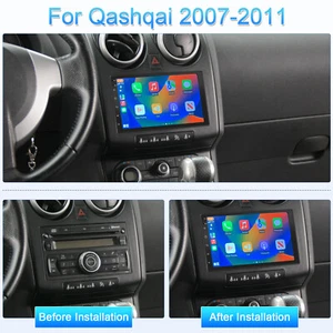 Fit For Carplay ForNissan Qashqai 2007-2011 Car Radio Stereo Android13 GPS Navi - Picture 1 of 21