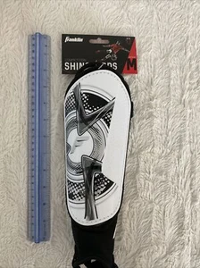 FRANKLIN COMPETITION SHINGUARDS, BLACK/WHITE, MEDIUM *NEW - Imagen 1 de 4