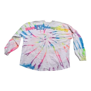 Walt Disney World Tie Dye Spirit Jersey Long Sleeve Parks Neon Glitter Adult XL - Picture 1 of 6