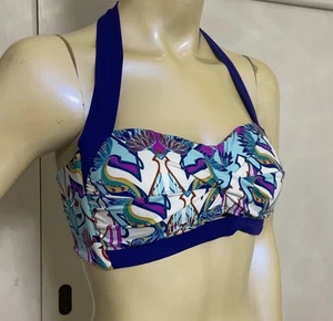 Cremieux Plume Plume Pow Cut Out Twist Halter Multicolor Top Med. Nuevo - Imagen 1 de 10