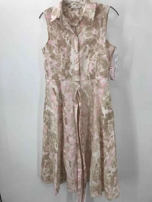 Pre-Owned Calvin Klein Tan Size 4 Maxi Sleeveless Dress - Image 1 of 3