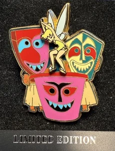 Difícil de encontrar Tinker Bell - Máscaras Tiki - Fantasyland - Traveling Tink Tinks Disney LE Pin - Imagen 1 de 3