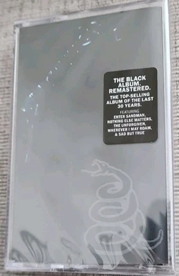 Metallica the Black Album Cassette Tape Remastered 2021 New and Sealed - Image 1 of 2