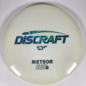 Discraft Swirly ESP Meteor, 175-176g White w/ Teal Foil - Picture 1 of 8
