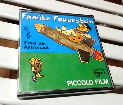 Piccolo Film Super 8 SW 17 Meter FAMILIE FEUERSTEIN FRED ALS ASTRONAUT sehr gut - Bild 1 von 4