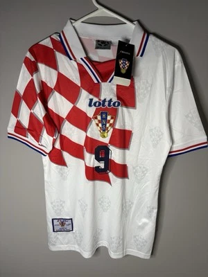 Croatia 1998 Home Jersey Suker #9 Lotto Size Medium NWT - Image 1 of 4