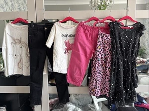 Girls Clothes Bundle Age 9 To 10 Years Dresses Jeans T-Shirts, Trousers - Picture 1 of 7