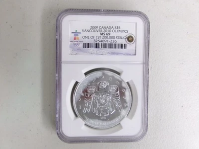 2009 Canada S$5 - NGC Graded MS 69 - Vancouver 2010 Olympics WCSC09C0 - Image 1 of 2