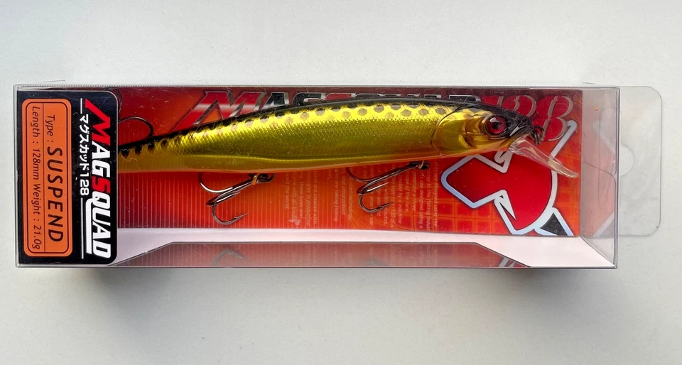 Illex Jackall Mag Squad 128SP – HL Gold & Black – Wobbler Angelköder JAPAN - Bild 1 von 1