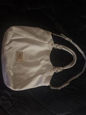 Marc Jacobs Classic Q Hillier Hobo Bag White Leather Gold Hardware Authentic - Image 1 of 4