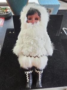 Carlson Inuit Doll Eskimo Girl Native Alaskan Vintage Collectable - Picture 1 of 5