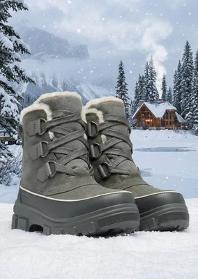 Botas Sorel Tivoli V WP para mujer talla 9 cantera/parrilla impermeables aisladas Foto 1 de 4