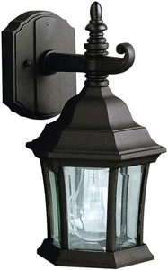 Kichler 9788 Black Townhouse Collection 1-Light 12" Outdoor Wall Light - Picture 1 of 1