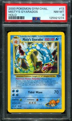 PSA 8 Misty's Gyarados 13/132 Gym Challenge Holo Pokemon Card - Image 1 of 2