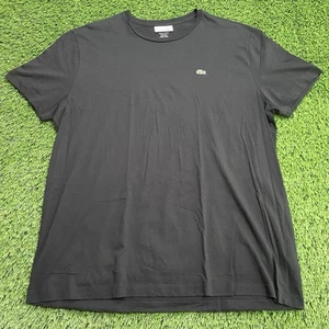 Camiseta Lacoste Para Hombre Negra 3XL Calce Regular Cuello Redondo Algodón Pima Informal Cocodrilo - Imagen 1 de 8