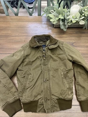 Abercrombie & Fitch Youth Harrison Olive Green Jacket Size Youth Medium - Image 1 of 4