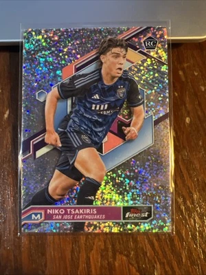 Niko Tsakiris 2023 Topps Finest MLS Speckle Refractor Rookie RC #45 /175 - Image 1 of 4