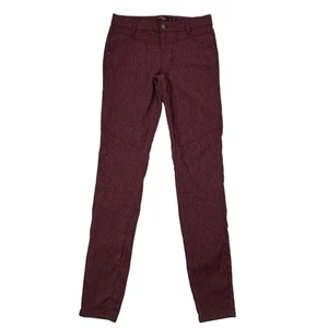 Prana Burgundy Women's Size 2 Pants Stretch Lightweight Casual Skinny - Picture 1 of 20