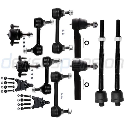 12x For 2004-2006 GMC Canyon Front Ball Joints Steering Sway Bar Tie Rod End Kit Foto 1 de 4