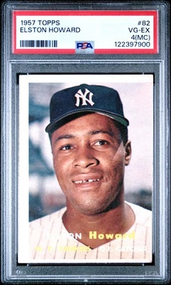 ELSTON HOWARD 1957 Topps #82 PSA 4 MC Yankees Baseball - Image 1 of 2