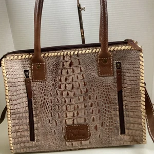 Bolso Bandolera American Darling Cocodrilo Repujado Cuero Genuino Western Mujer - Imagen 1 de 13