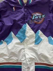 Authentic Mitchell And Ness Utah Jazz NBA Finals Warm Up Jacket XL Size 48 - Picture 1 of 10