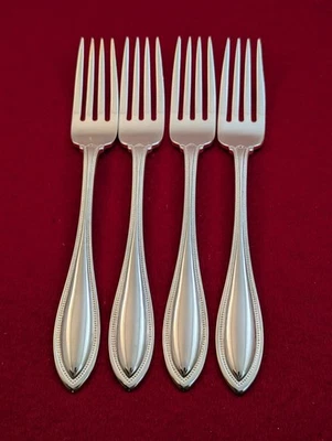Set Of 4 Oneida SILVER ARBOR 1992 Silverplate Dinner Forks 7 3/8" Flatware - Image 1 of 4