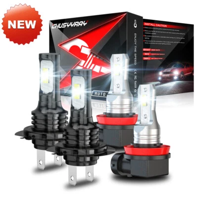 4x Para Volvo XC90 2003-2014 H7 y H11 Faro Alto/Bajo LED Combo 6000K Kit Bombilla Foto 1 de 4