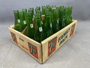 Vintage 7up Cardboard Family Pack Bottle Carrier Case You Like It It Likes You - Picture 1 of 15